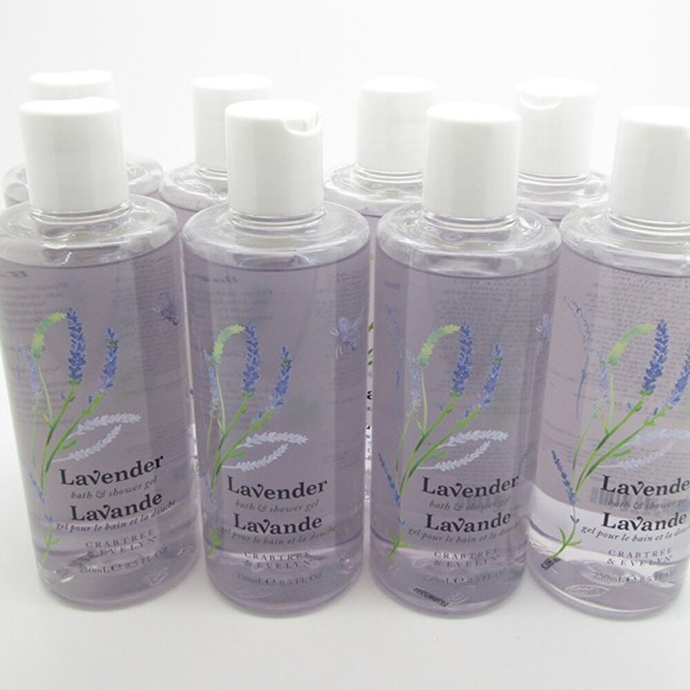 Original LAVENDER Crabtree & Evelyn Revitalising Bath & Shower Gel - Lot of 8